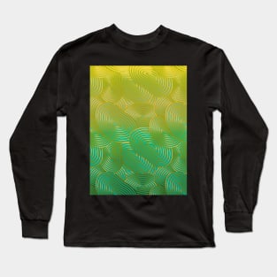 Turquoise gold plates modern art deco Long Sleeve T-Shirt